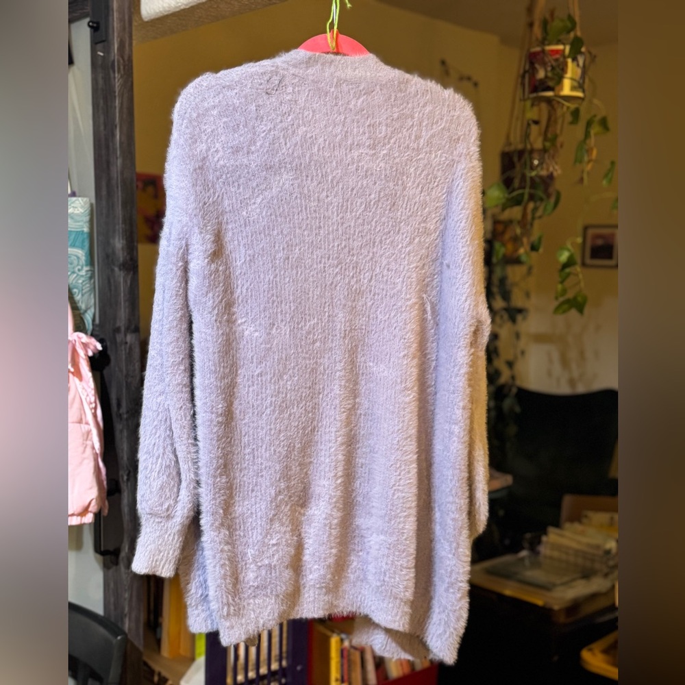 Modcloth Soft Lilac Open-Front Cardigan - Picture 2 of 3